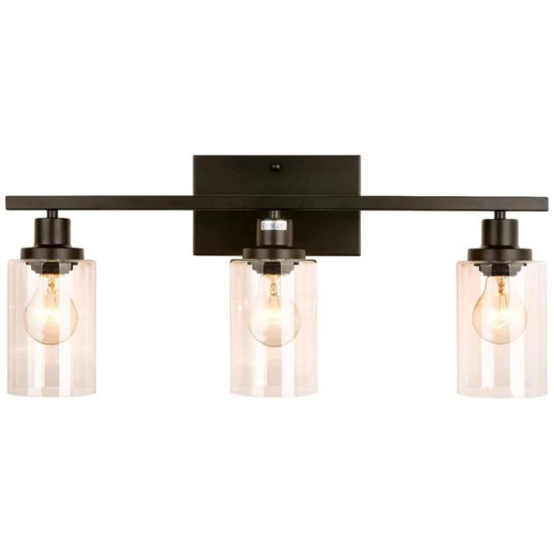 Bathroom Vanity Light Fixture 3-Light Black Wall Sconce Indoor Farmhouse Wall Light for Cabinet over Mirror Hallway My Store