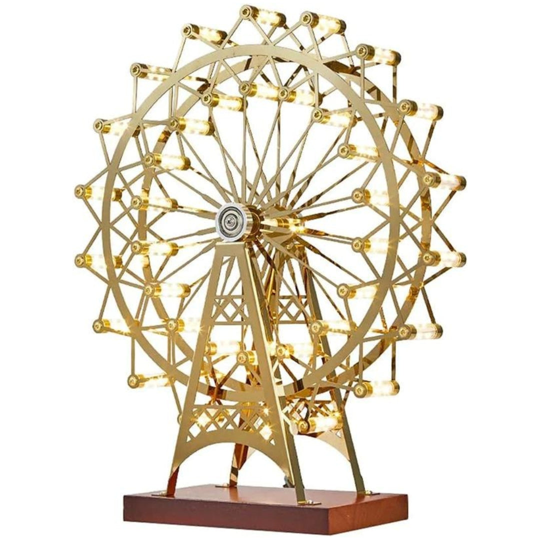 Ferris Wheel Table Lamp, Creative Gold LED Desk Lamps, Simple Design Rotatable Ferris Wheel (Large) theluminousdecor