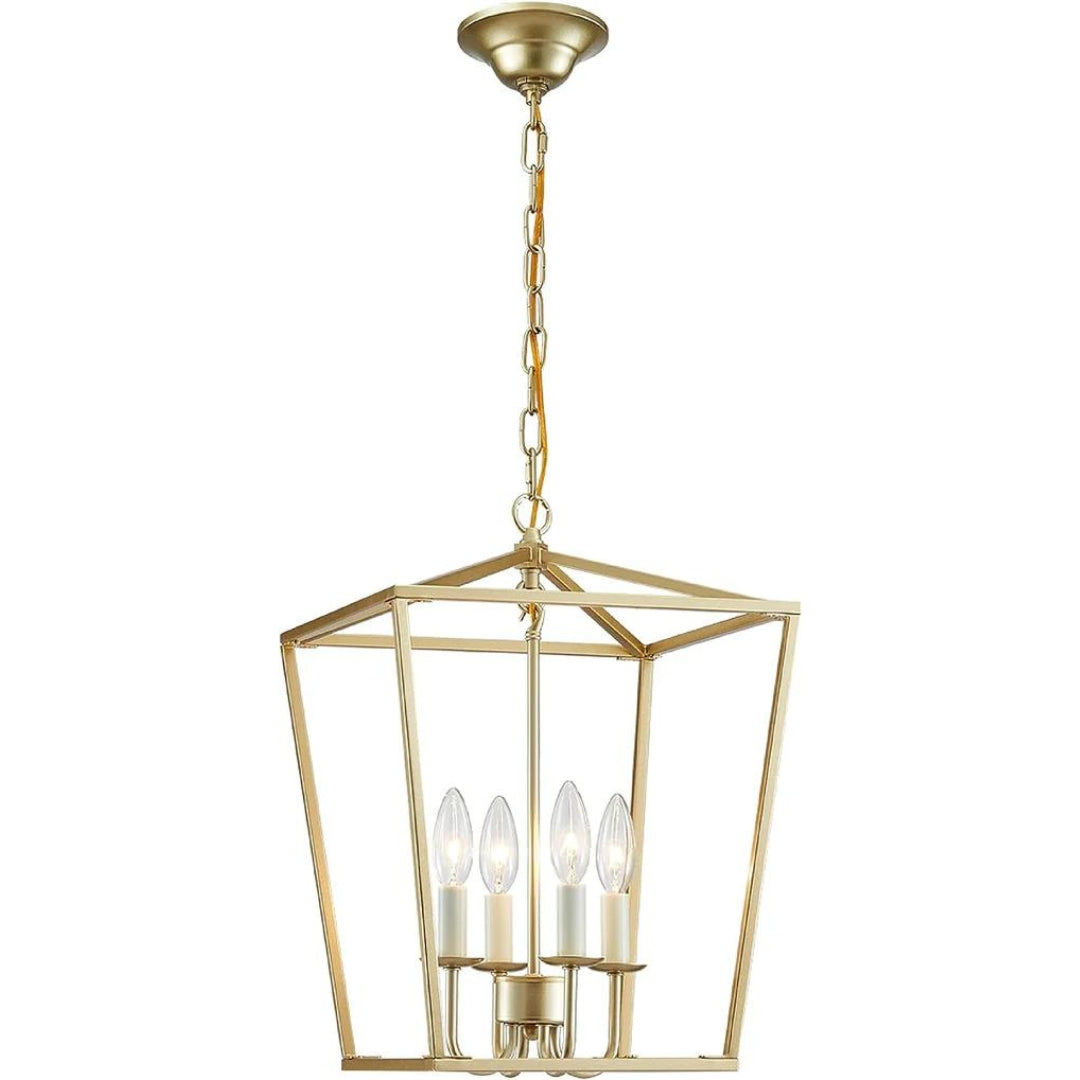 4-Bulb Iron Cage Chandelier theluminousdecor