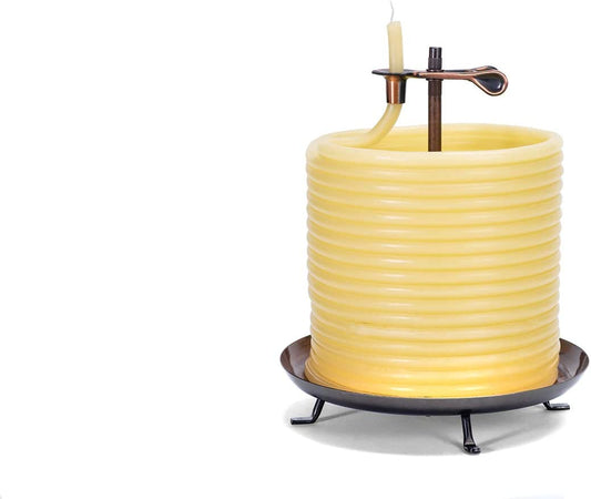20561B 144-Hour Candle, Eco-Friendly Natural Beeswax with Cotton Wick,Yellow