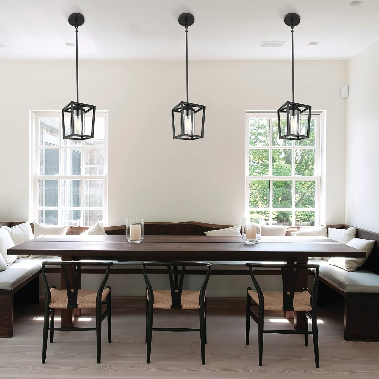 Sleek and stylish, the Matte Black Cage Pendant Light is the perfect addition to your kitchen decor. Elevate your space with this modern and functional ceiling fixture. My Store