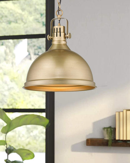 Industrial Metal Pendant Light with Gold Finish - Enhance Your Space with Modern Ceiling Lighting My Store