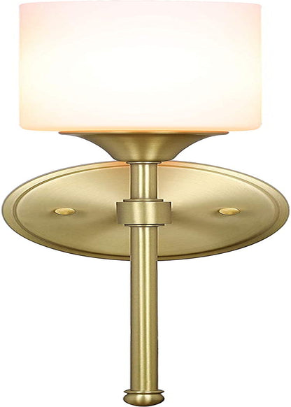 Modern Bathroom Vanity Light with Clear Glass Shades in Satin Brass Finish - Stylish Lighting Fixture for Bath My Store