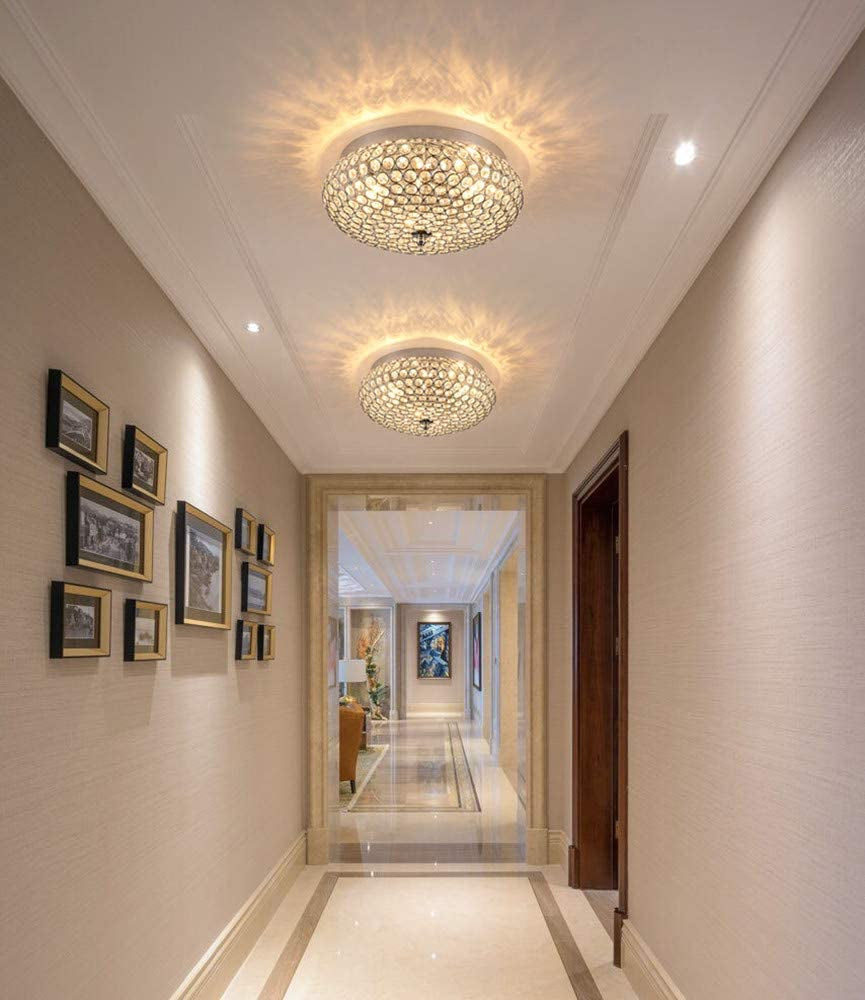 Flush Mount Crystal Ceiling Light Fixture, Crystal Lights for Bedroom, Bedroom Light Fixture Crystal, Small Bedroom Ceiling Light, Ceiling Chandelier Light Fixture, Crystal Light for Hallway Ceiling