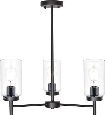 4-Light Chandelier, Matte Black theluminousdecor