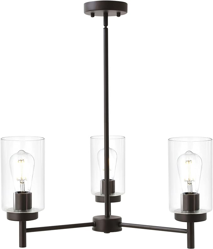 4-Light Chandelier, Matte Black theluminousdecor