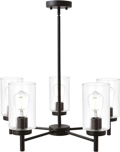 4-Light Chandelier, Matte Black theluminousdecor