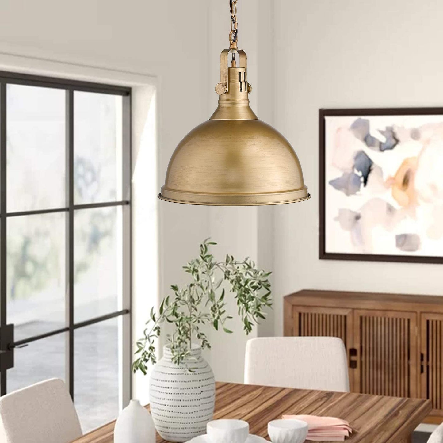 Industrial Metal Pendant Light with Gold Finish - Enhance Your Space with Modern Ceiling Lighting My Store