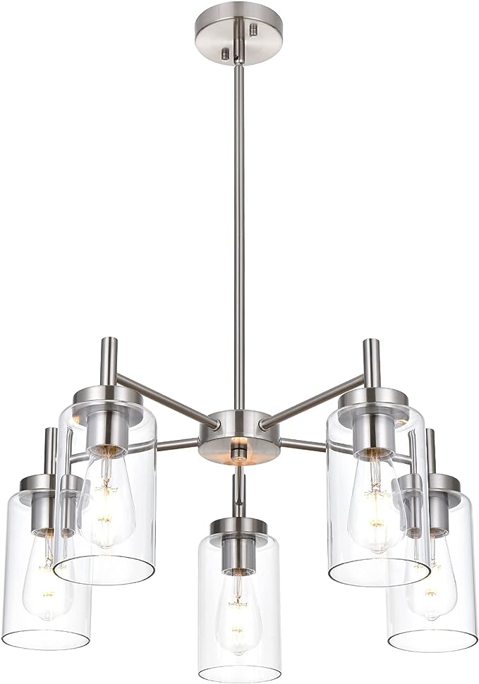 4-Light Chandelier, Matte Black theluminousdecor