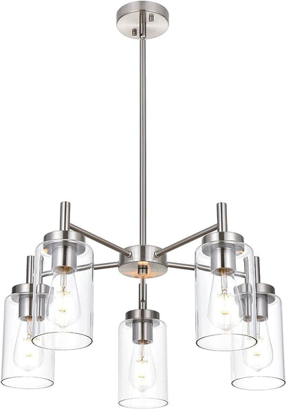 4-Light Chandelier, Matte Black theluminousdecor