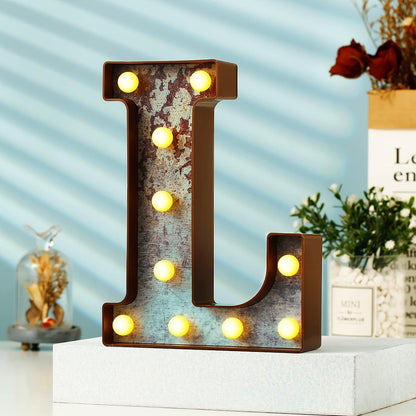 LED Marquee Rusty Letter Light theluminousdecor