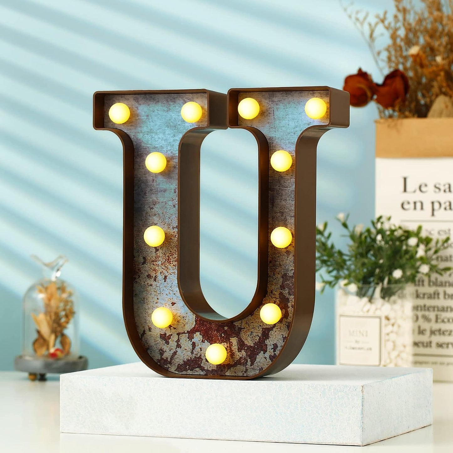 LED Marquee Rusty Letter Light theluminousdecor