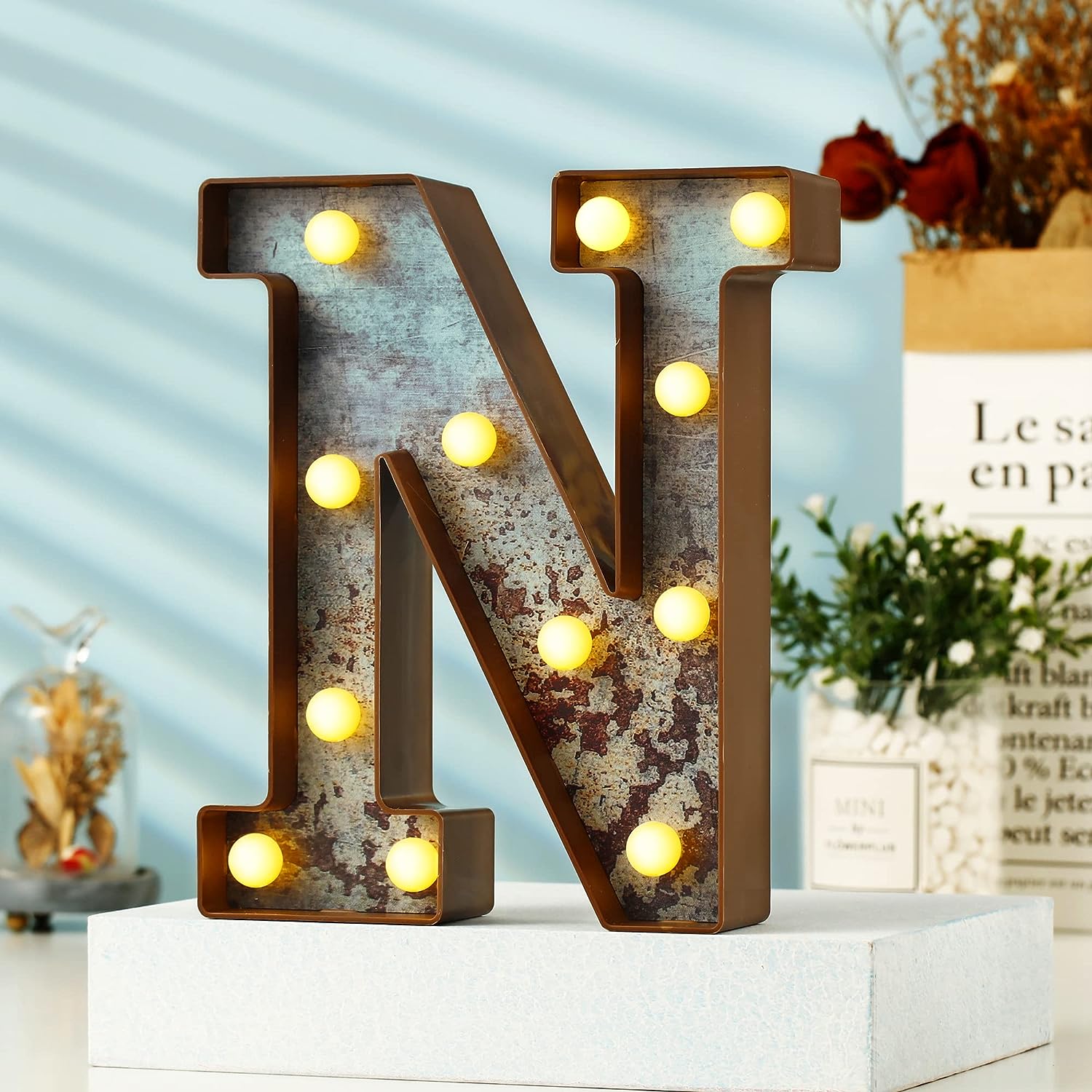 LED Marquee Rusty Letter Light theluminousdecor