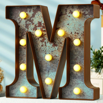 LED Marquee Rusty Letter Light theluminousdecor