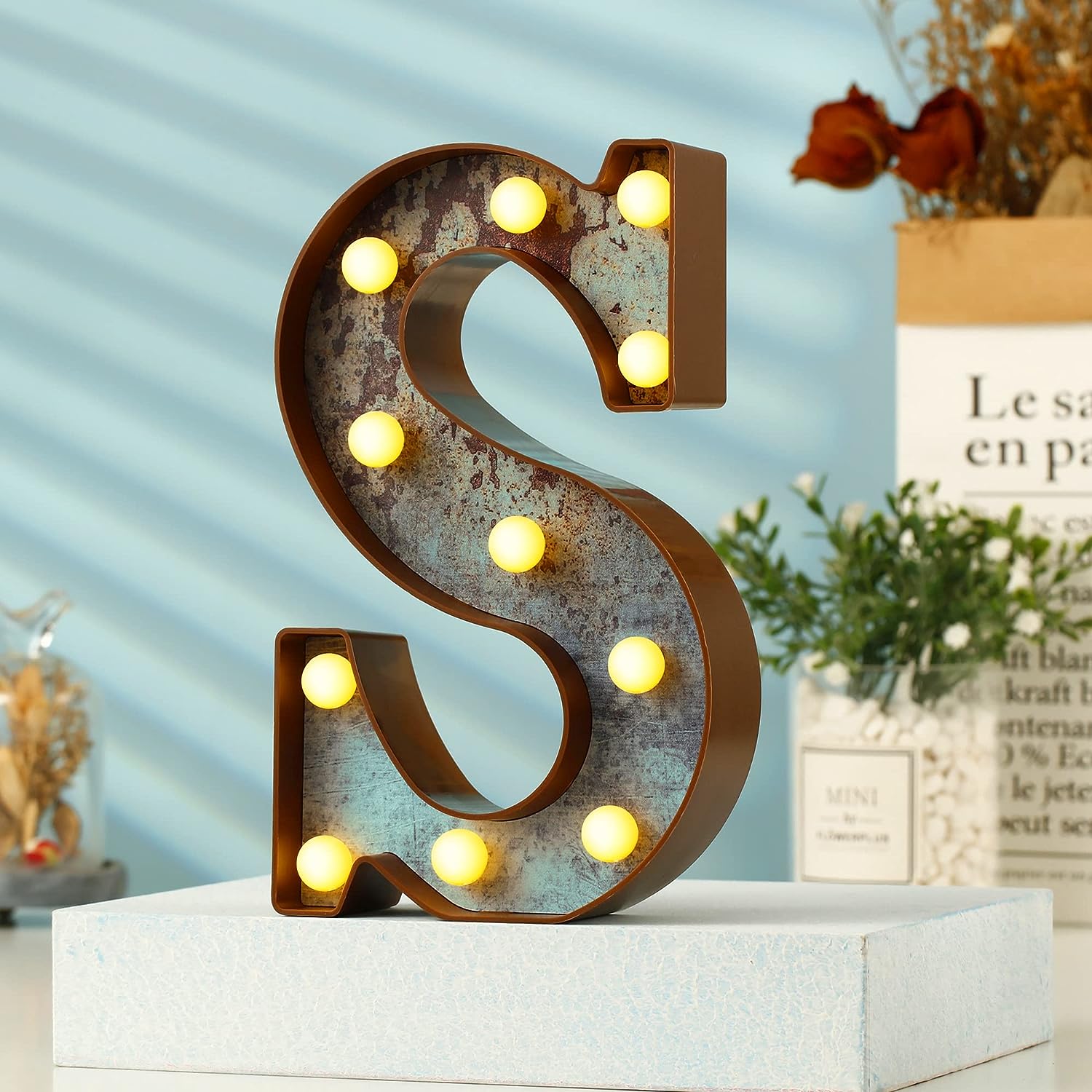 LED Marquee Rusty Letter Light theluminousdecor