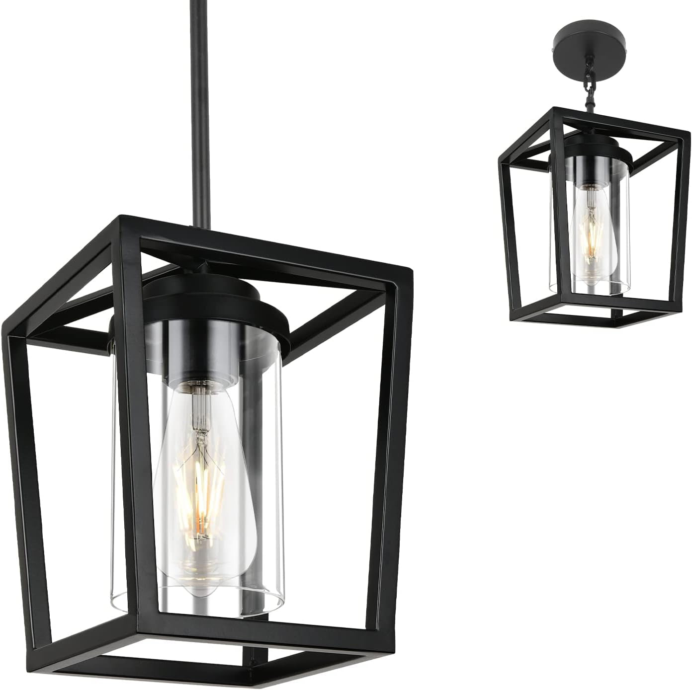 Sleek and stylish, the Matte Black Cage Pendant Light is the perfect addition to your kitchen decor. Elevate your space with this modern and functional ceiling fixture. My Store