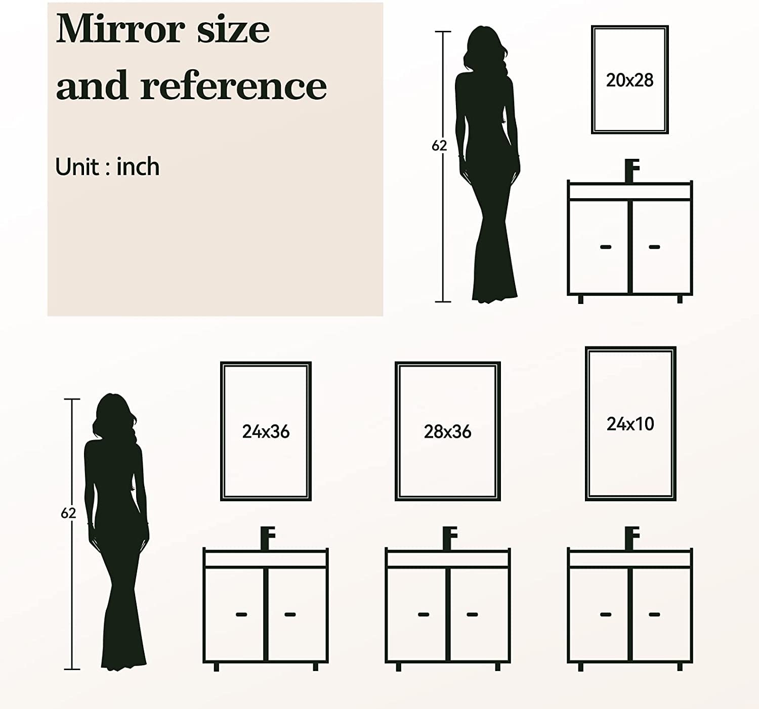 ANTEN 32" X 24" LED Mirror for Bathroom, Backlit Lighted Mirrors for Bathroom Wall, anti Fog Led Vanity Mirror, 3000-6000K, Stepless Dimmable, IP54, Shatterproof Makeup Mirror