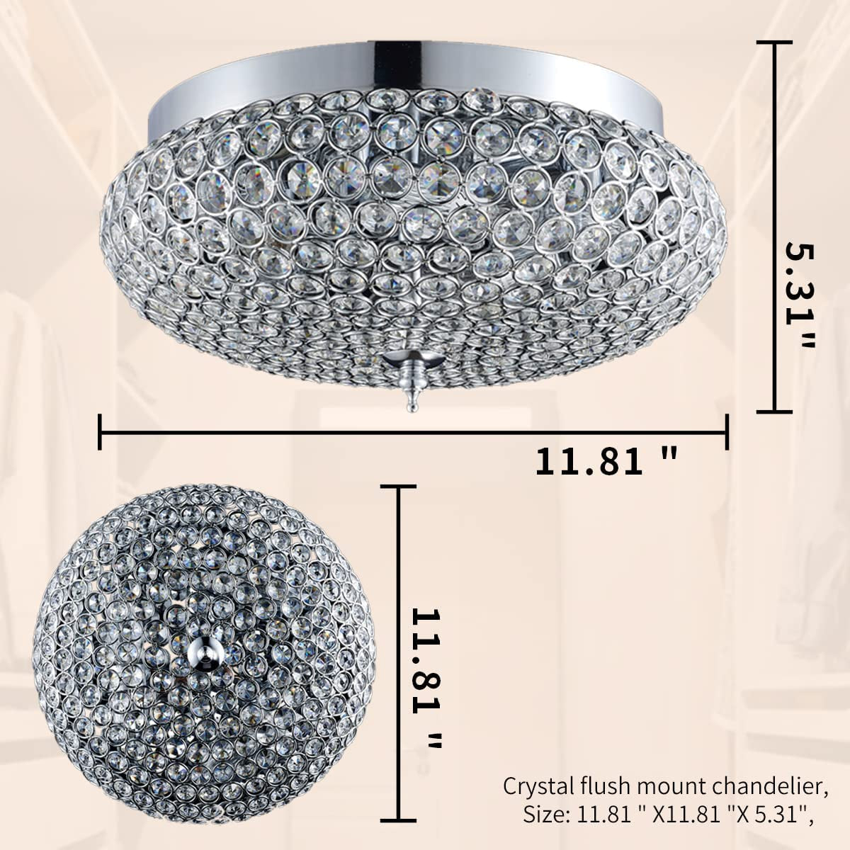 Flush Mount Crystal Ceiling Light Fixture, Crystal Lights for Bedroom, Bedroom Light Fixture Crystal, Small Bedroom Ceiling Light, Ceiling Chandelier Light Fixture, Crystal Light for Hallway Ceiling